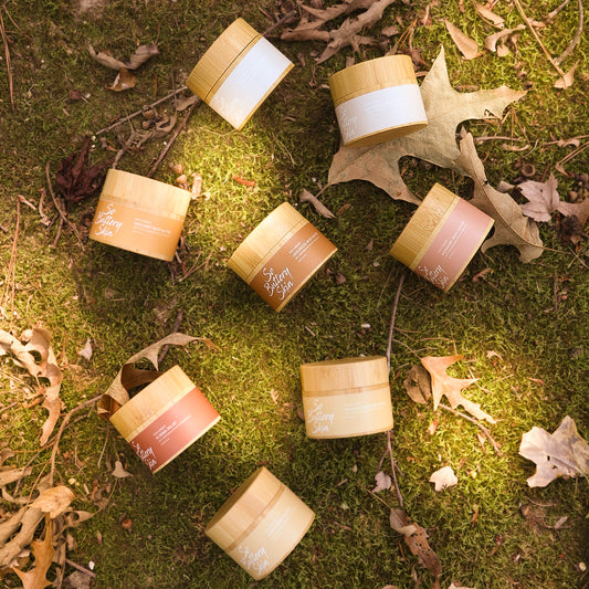 Whipped Mystic Oud Body Butter texture in an open 3.4oz travel jar
