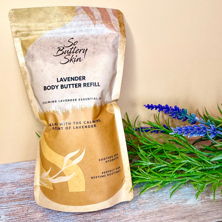 Lavender Body Butter Refill Pouch – 12oz