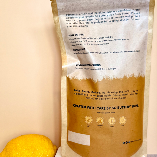 Lemon Body Butter Refill Pouch – 12oz