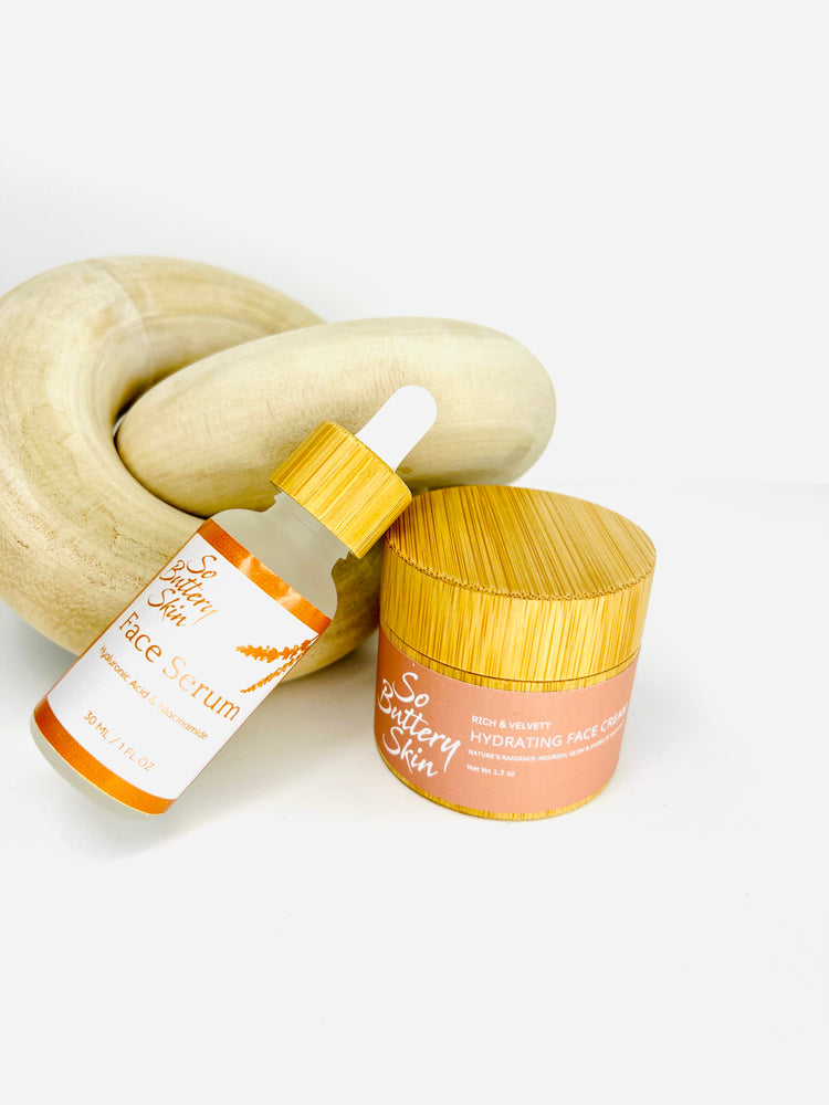 Vegan, fragrance-free moisturizing set for daily hydration
