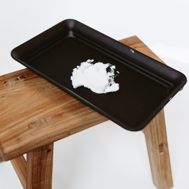 Creamy texture of whipped shea butter for sensitive skin